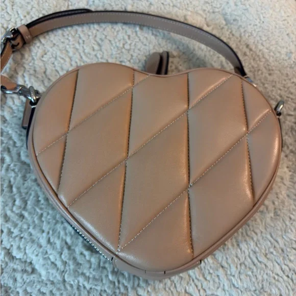 Coach Heart Crossbody
With Quilting in Buff Silver Hardware - Picture 4 of 9